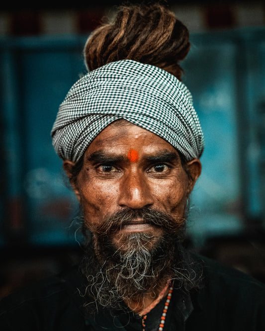 Checked Turban — Wild Ginga print